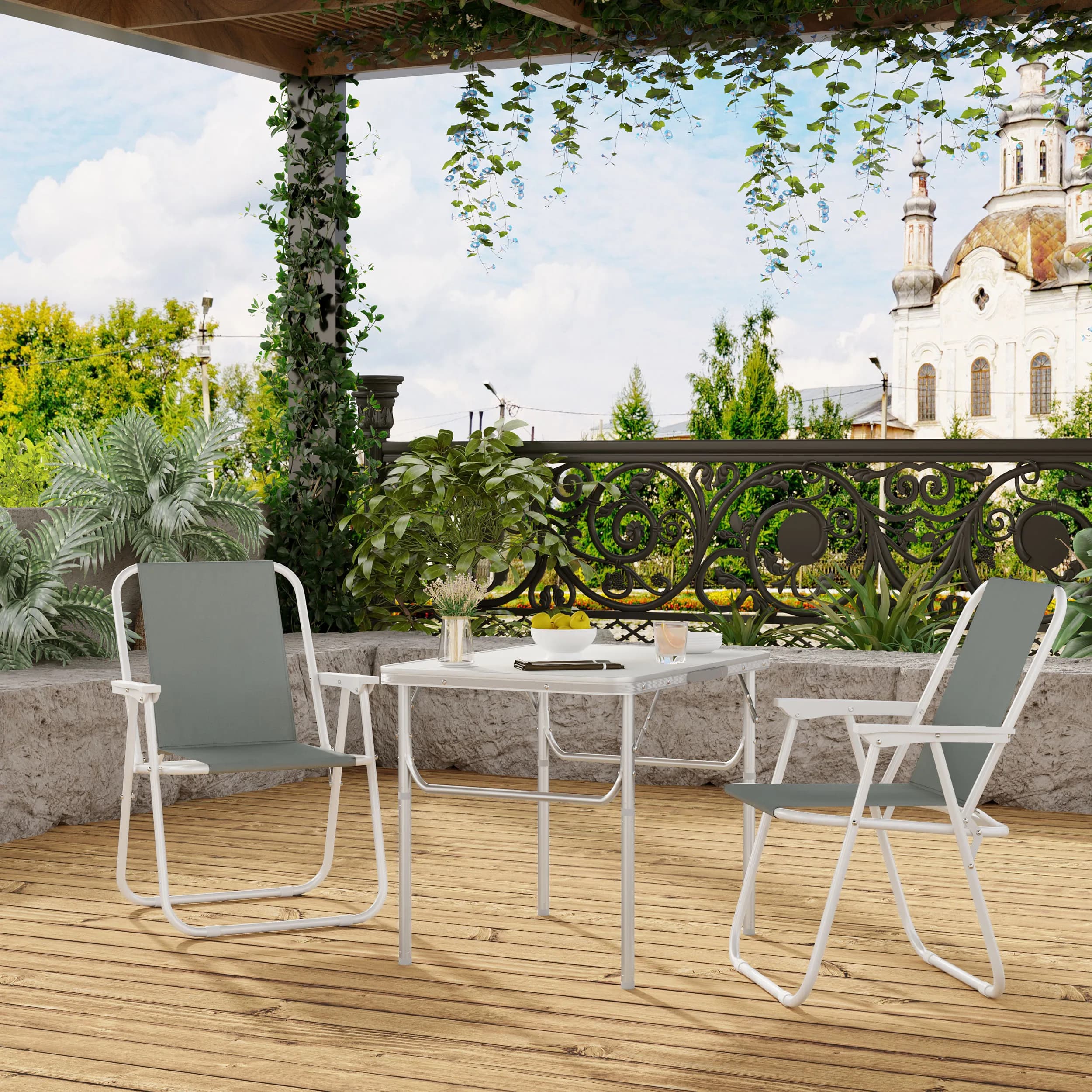 Chaise pliable – chaise de camping blanche